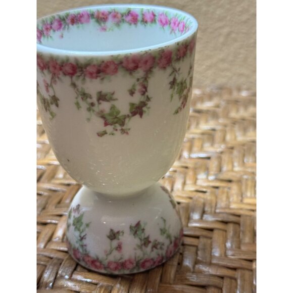 VINTAGE HAVILAND & CO. LIMOGES EGG CUPS FLORAL DESIGN - Picture 4 of 9